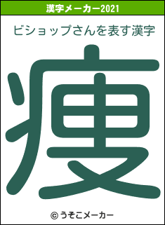 ビショップさんの2021年の漢字メーカー結果