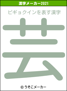 ピギョクインの2021年の漢字メーカー結果