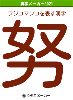 フジコマンコの2021年の漢字メーカー結果