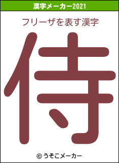 フリーザの2021年の漢字メーカー結果