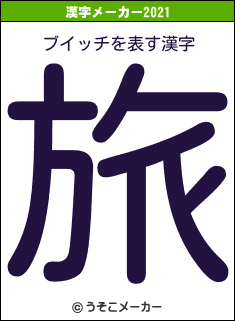 ブイッチの2021年の漢字メーカー結果