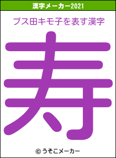 ブス田キモ子の2021年の漢字メーカー結果