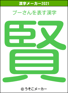 プーさんの2021年の漢字メーカー結果