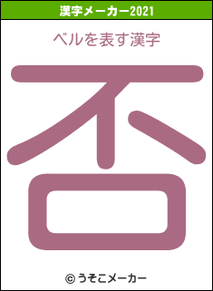 ベルの2021年の漢字メーカー結果