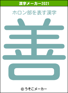 ホロン部の2021年の漢字メーカー結果