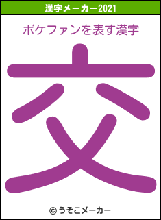 ボケファンの2021年の漢字メーカー結果