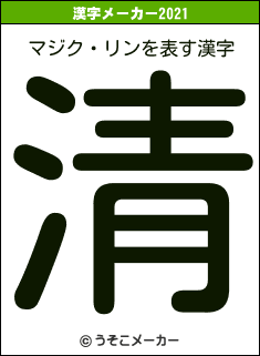 マジク・リンの2021年の漢字メーカー結果