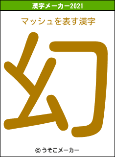 マッシュの2021年の漢字メーカー結果