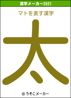 マトの2021年の漢字メーカー結果