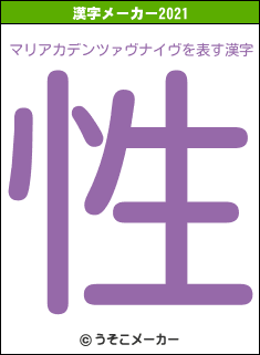 マリアカデンツァヴナイヴの2021年の漢字メーカー結果