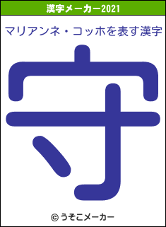 マリアンネ・コッホの2021年の漢字メーカー結果