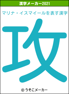 マリナ・イスマイールの2021年の漢字メーカー結果