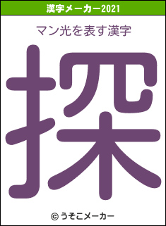 マン光の2021年の漢字メーカー結果