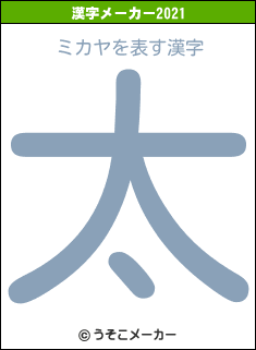 ミカヤの2021年の漢字メーカー結果