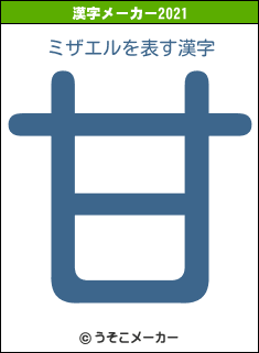 ミザエルの2021年の漢字メーカー結果