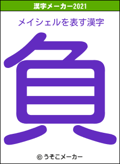 メイシェルの2021年の漢字メーカー結果