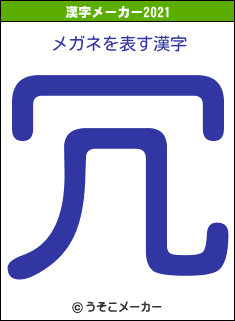 メガネの2021年の漢字メーカー結果