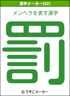 メンヘラの2021年の漢字メーカー結果