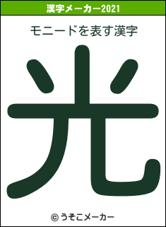 モニードの2021年の漢字メーカー結果