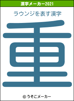 ラウンジの2021年の漢字メーカー結果