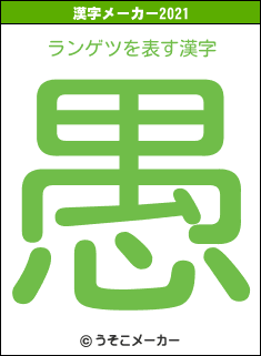 ランゲツの2021年の漢字メーカー結果