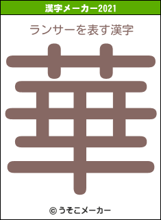 ランサーの2021年の漢字メーカー結果