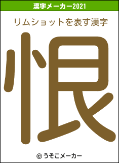 リムショットの2021年の漢字メーカー結果