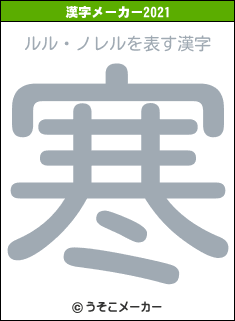 ルル・ノレルの2021年の漢字メーカー結果