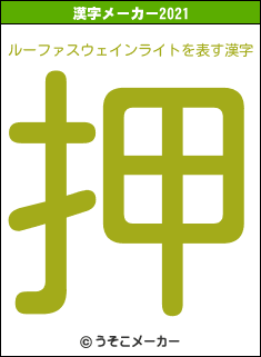 ルーファスウェインライトの2021年の漢字メーカー結果