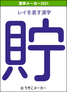 レイの2021年の漢字メーカー結果
