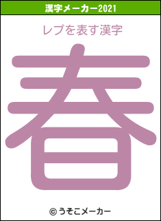 レプの2021年の漢字メーカー結果