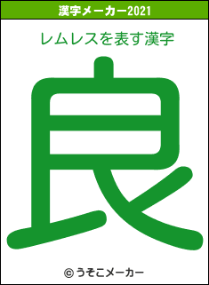 レムレスの2021年の漢字メーカー結果