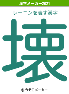 レーニンの2021年の漢字メーカー結果