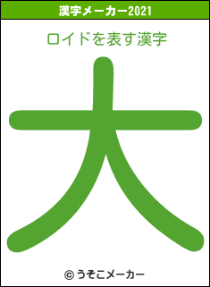 ロイドの2021年の漢字メーカー結果