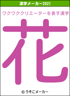 ワクワククリエーターの2021年の漢字メーカー結果