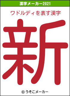 ワドルディの2021年の漢字メーカー結果