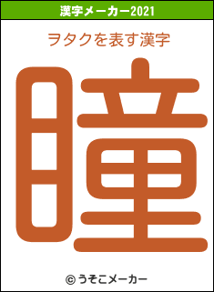 ヲタクの2021年の漢字メーカー結果