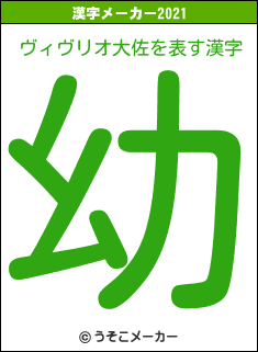 ヴィヴリオ大佐の2021年の漢字メーカー結果