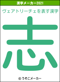 ヴェアトリーチェの2021年の漢字メーカー結果