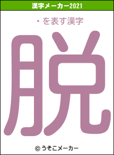 㤬の2021年の漢字メーカー結果