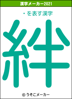 㲻の2021年の漢字メーカー結果