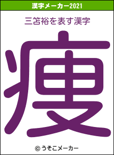 三笘裕の2021年の漢字メーカー結果