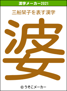 三船栞子の2021年の漢字メーカー結果