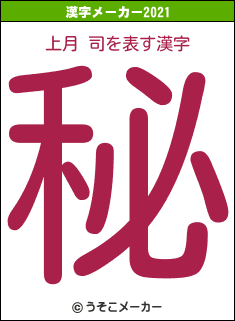 上月 司の2021年の漢字メーカー結果