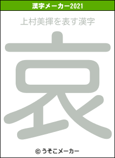 上村美揮の2021年の漢字メーカー結果