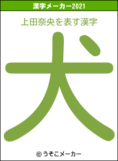 上田奈央の2021年の漢字メーカー結果