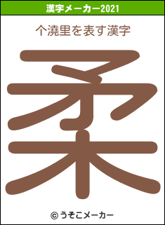 个澆里の2021年の漢字メーカー結果