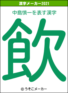 中島慎一の2021年の漢字メーカー結果