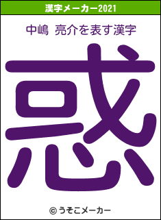 中嶋 亮介の2021年の漢字メーカー結果