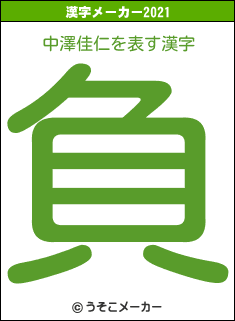 中澤佳仁の2021年の漢字メーカー結果